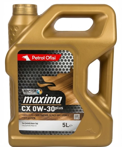 PETROL OFİSİ MAXİMA CX 0W30 PLUS 5 L C2/C3 DPF ONAYLI-Fiat 9.55535-DS1/GS1 ürün görseli 1