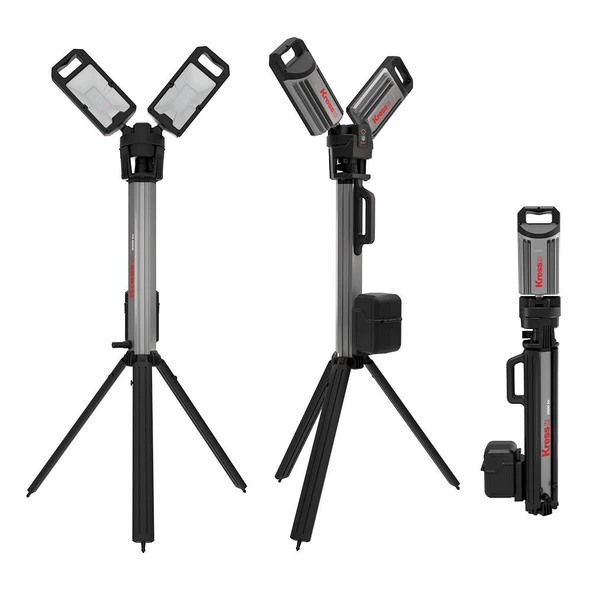 Kress KUF09.9 20Volt 2000/4500 Lümen Profesyonel Kule Tipi Teleskopik Katlanabilir LED Projektör (Akü Dahil Değildir) ürün görseli 1