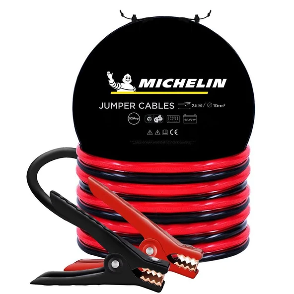Michelin ML4002 6V/12V/24V 500Amper 2,5Metre 10mm² Akü Takviye Kablosu ürün görseli 1