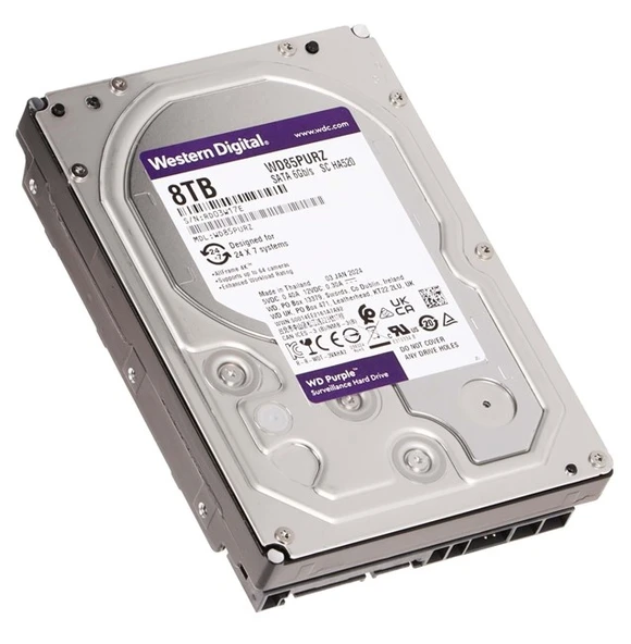 WD Purple 8TB 5640Rpm 256MB -WD85PURZ ürün görseli 1