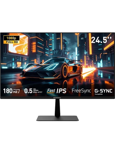 GameBooster GB-25F180FF 24.5"  RGB 180Hz Fast IPS 0.5ms FHD Flat Gaming Monitör ürün görseli 1