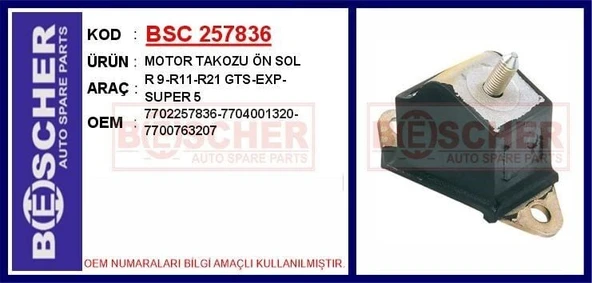 NEIMAN MOTOR TAKOZUR 9-R11-R21 GTS-EXP-SUPER 5   ÖN SOL ürün görseli 1