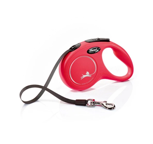 Flexi New Classic Otomatik Kırmızı Şerit Köpek Gezdirme Tasması Small 5 Metre ürün görseli 1
