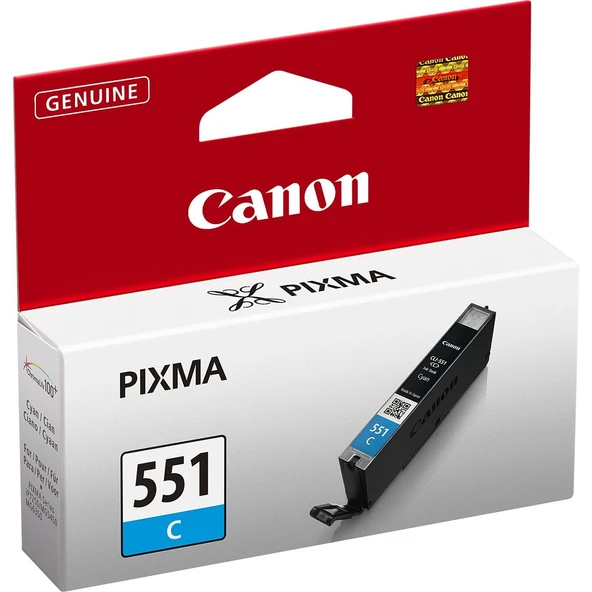 CLI-551C Cyan Mavi Mürekkep Kartuş İp7250 Mx925 ürün görseli 1
