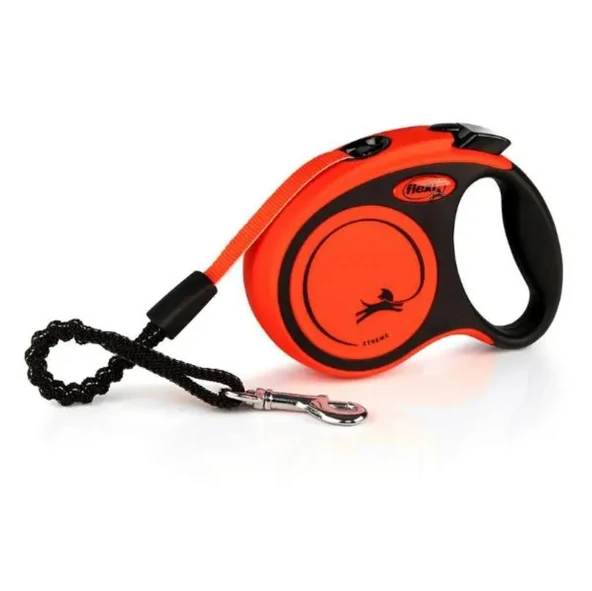 Flexi Extreme Otomatik Turuncu Şerit Köpek Gezdirme Tasması Medium 5 Metre ürün görseli 1