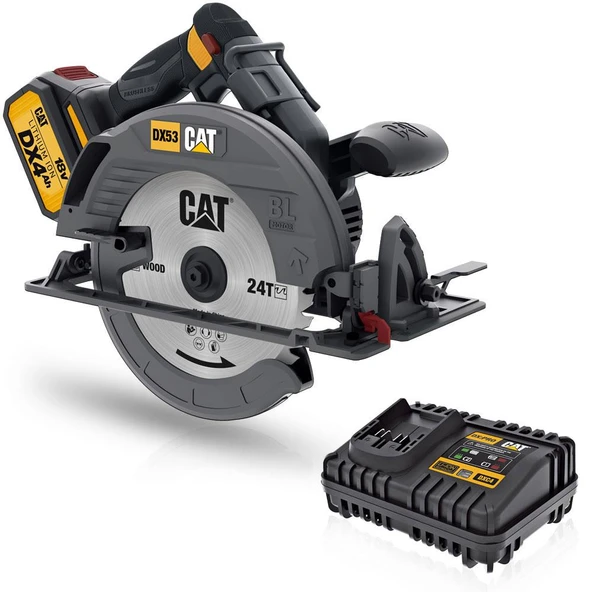 CAT DX53 18Volt 4.0Ah 185mm Kömürsüz Profesyonel Daire Testere ürün görseli 1