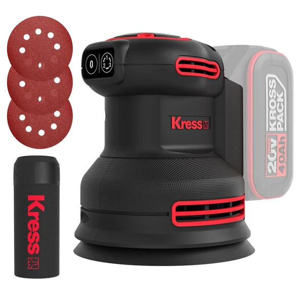 Kress KUD20.9 20Volt 125mm Kömürsüz Profesyonel Devir Ayarlı Eksantrik Zımpara (Akü Dahil Değildir) ürün görseli 1