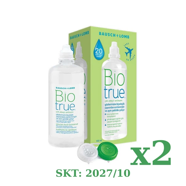 BIOTRUE 300 ml Lens Solüsyonu (SKT:10/2027) 2 Adet ürün görseli 1