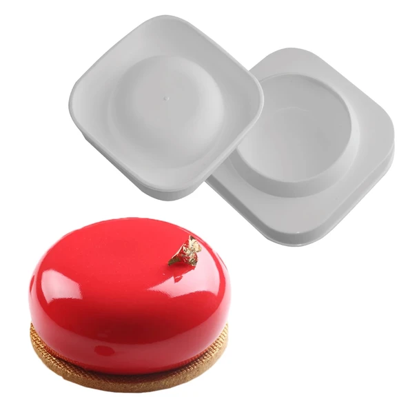 Silikon Mini Mousse, 6 Ad. Yuvarlak Parfe Pasta Kalıbı 9 Cm H: 4 Cm ürün görseli 1