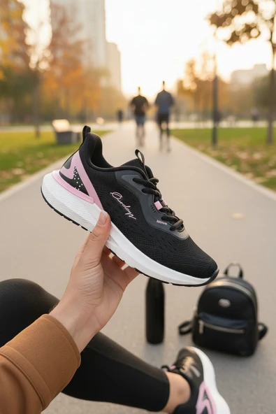 Enoch Kadın Spor Ayakkabı Dinamik Tasarımlı File Saya Ve Yüksek Yastıklamalı Comfort Tabanlı Koşu Ve Yürüyüş Sneaker ürün görseli 1