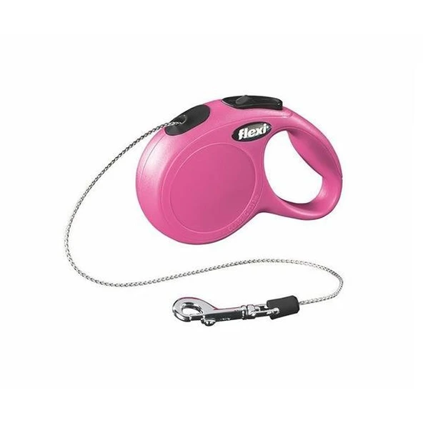 Flexi New Classic Otomatik Pembe İpli Köpek Gezdirme Tasması XSmall 3 Metre ürün görseli 1