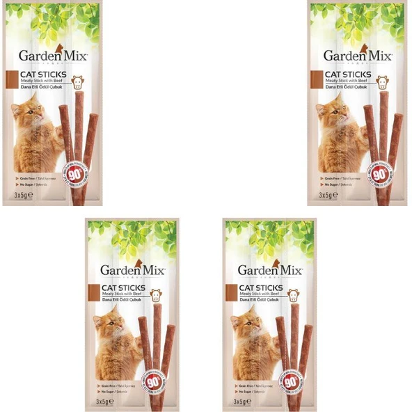 Gardenmix Dana Etli Kedi Stick Ödül 3*5 Gr X 4 Adet ürün görseli 1