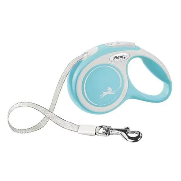 Flexi New Comfort Otomatik Açık Mavi Şerit Köpek Gezdirme Tasması Small 5 Metre ürün görseli 1