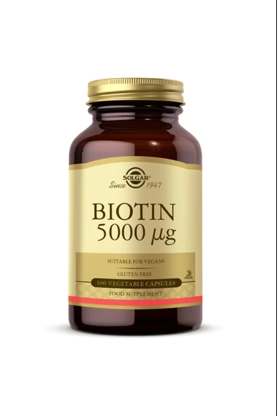 Solgar Biotin 5000 Mcg 100 Kapsül ürün görseli 1