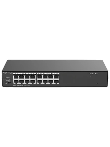 Ruijie Reyee Rg-Es116G-L 16 Port 10-100-1000 Mbps Switch Metal Kasa ürün görseli 1