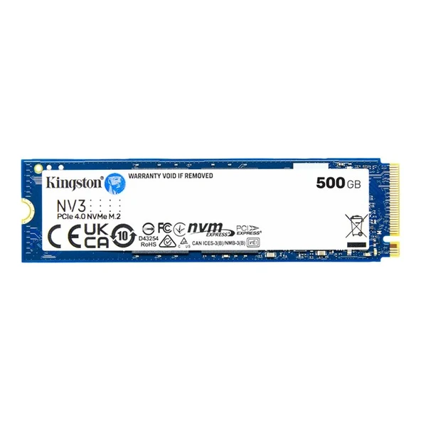 Kingston NV3 500GB M.2 NVMe SSD (5000-3000MBs) ürün görseli 1