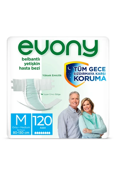 Bel Bantlı Yetişkin Hasta Bezi Medium 30lu 4 Paket 120 Adet ürün görseli 1