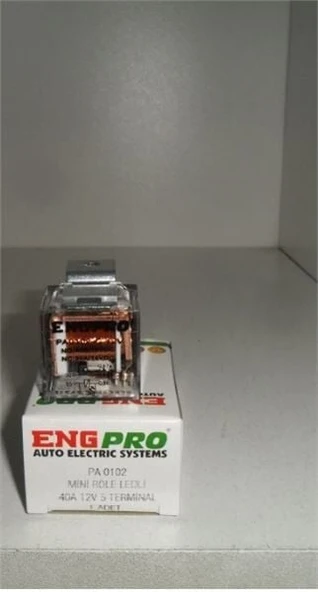 ENG PRO MİNİ RÖLE ŞEFFAF LEDLİ 40A 12V 5 TERMİNAL ürün görseli 1