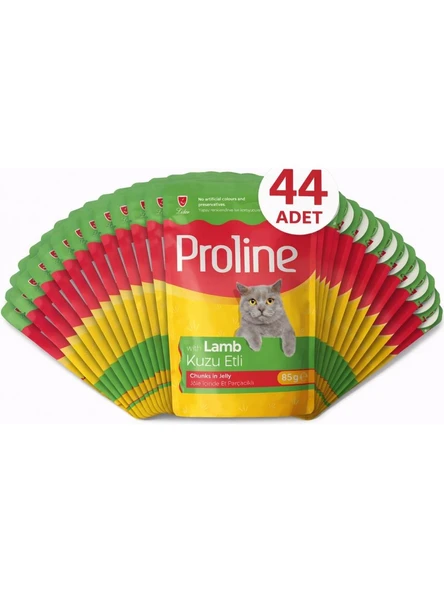 Proline Pouch Kuzu Etli Yaş Kedi Mama 44 x 85 gr ürün görseli 1