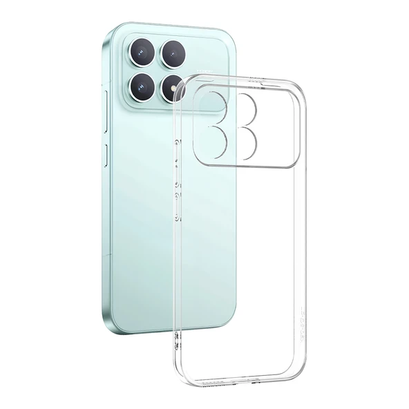 Xiaomi Poco F8 Pro Kılıf İnce ve Esnek Şeffaf Süper Silikon ürün görseli 1