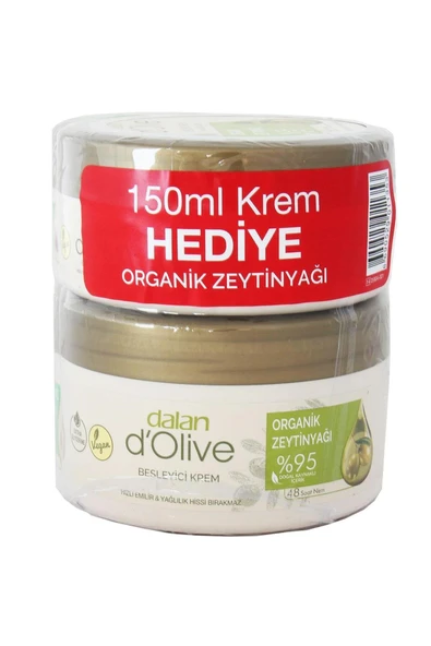 Dalan D Olive Organik Zeytinyağı Besleyici Krem 250 ml + 150 ml ürün görseli 1