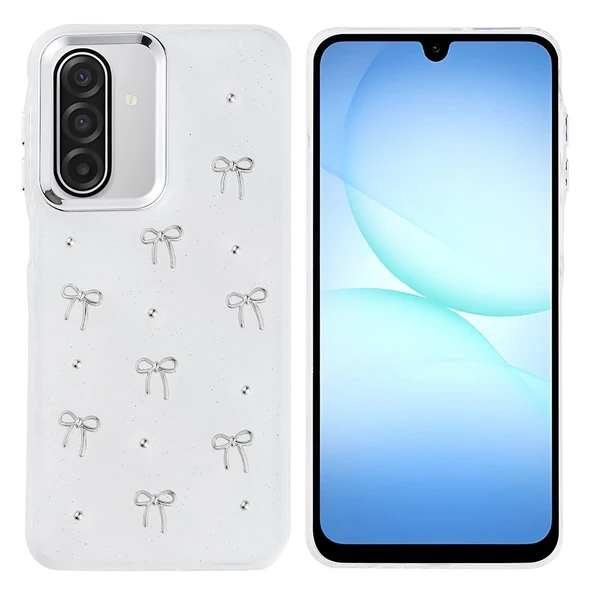Galaxy A17 Kılıf Airbag Tasarımlı Simli Şeffaf Kutup Kapak ürün görseli 1