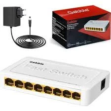 ETHERNET SWITCH HUB 8 PORT 10/100MBPS GABBLE GAB-SWC08 ürün görseli 1