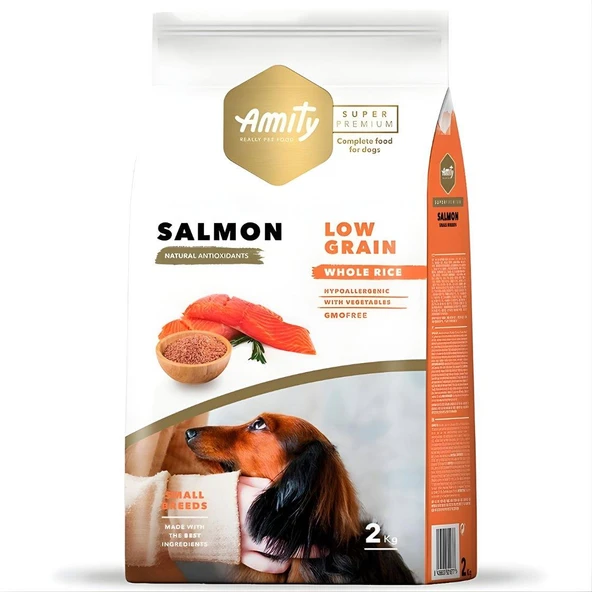 Amity Super Premium Somonlu Düşük Tahıllı Küçük Irk Yetişkin Köpek Maması 2 Kg ürün görseli 1