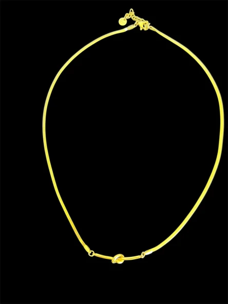 ÇELİK KOLYE ŞIK ZARİF 45 CM GOLD RENK ÇELİK KOLYE ürün görseli 1