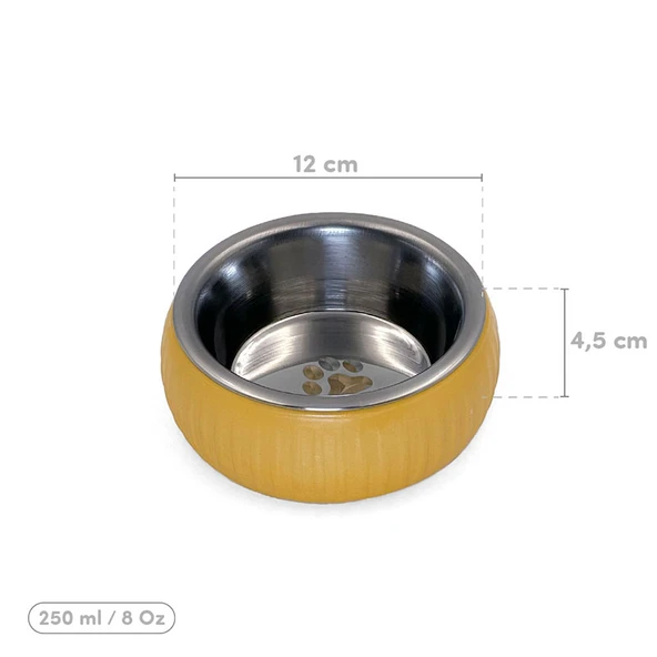 Organik Seramik Mama Kabı Sarı - Resim 3