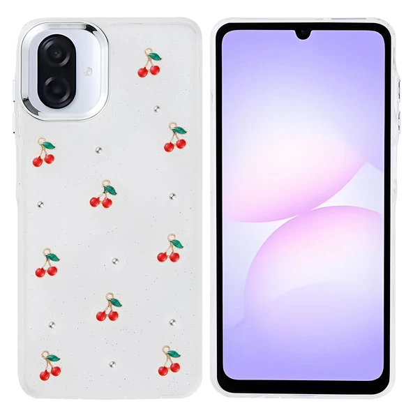 Galaxy A07 Kılıf Airbag Tasarımlı Simli Şeffaf Kutup Kapak ürün görseli 1