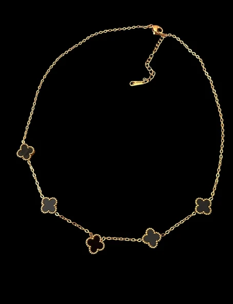 YONCA MODEL GOLD RENK ÇELİK KOLYE KADIN MODERN KOLYE ürün görseli 1