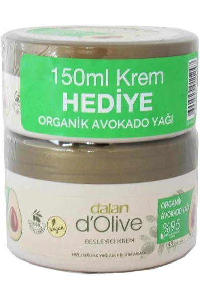 Dalan D Olive Organik Avokado Yağı Besleyici Krem 250 ml + 150 ml ürün görseli 1