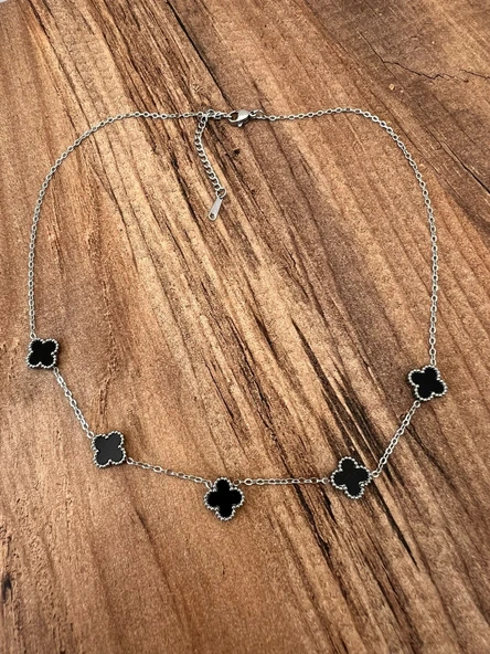 YONCA MODEL GÜMÜŞ RENK ÇELİK KOLYE 45 CM ürün görseli 1