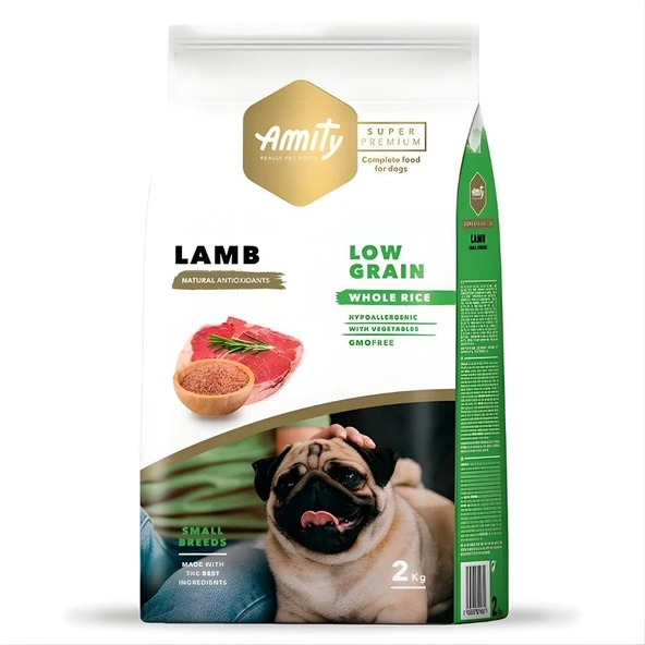 Amity Super Premium Kuzu Etli Düşük Tahıllı Küçük Irk Yetişkin Köpek Maması 2 Kg ürün görseli 1