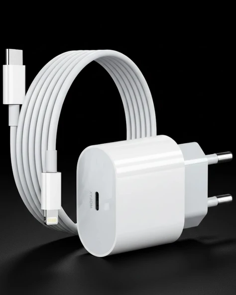 iPhone 14 13 12 11 Uyumlu 20W Hızlı Şarj Adaptörü Lightning Kablo Seti ürün görseli 1
