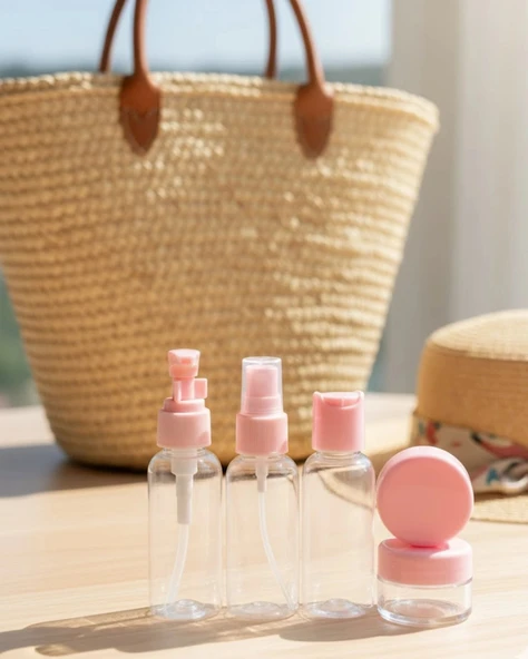 30 ml 5’li Seyahat Banyo Şişe Seti Çantalı ürün görseli 1