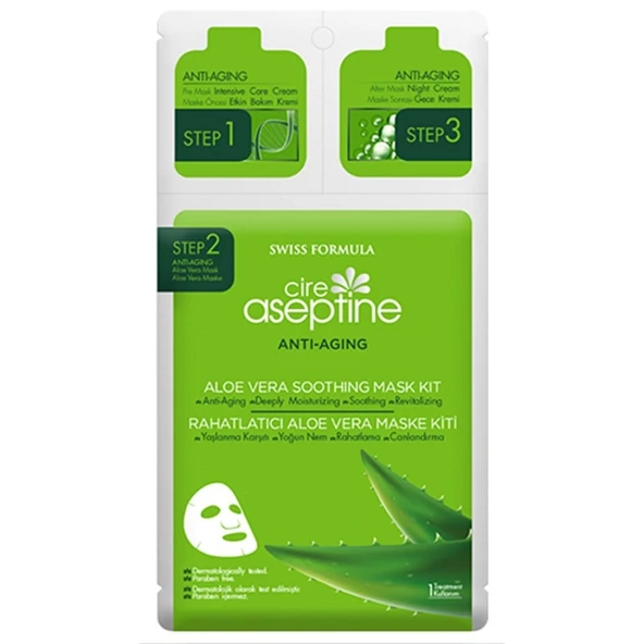 Cire Aseptine Anti Aging Rahatlatıcı Aloe Vera Yüz Maskesi ürün görseli 1