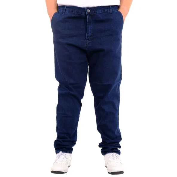 Büyük Beden Erkek Kot Pantolon Yan Cep CHINO 18880 Mavi ürün görseli 1