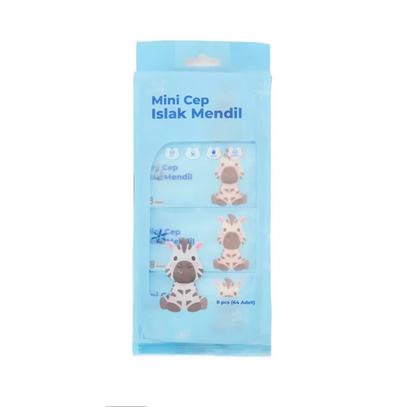 Mini Cep Islak Mendil Günlük Pratik 8'li Paket (5250) ürün görseli 1
