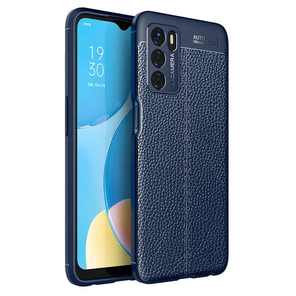 Oppo A16 Kılıf Deri Desenli Kamera Korumalı Silikon ürün görseli 1