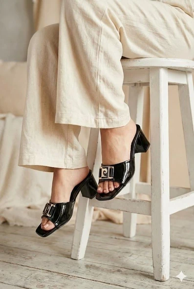 Pierre Cardin 55787 Rugan 7 Cm Yüksekliği Topuklu Kadın Terlik ürün görseli 1