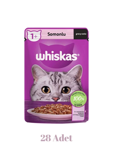 Whiskas Somonlu Kedi Maması 85 gr 28 Adet ürün görseli 1