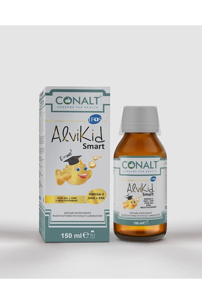 Alvikid Smart – Yüksek DHA İçeren Çocuklara Özel Premium Balık Yağı (150 ml şurup) ürün görseli 1