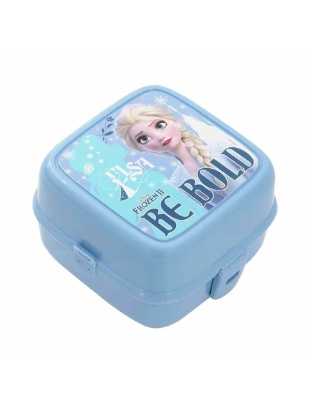 Beslenme Kutusu 4 Bölmeli Frozen Elsa Mavi Renk Kız Figürlü 1 Adet Yemek Saklama Kabı Beslenme Çantası ürün görseli 1
