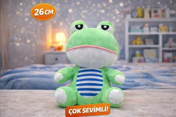 Peluş Kurbağa 26 CM Yumuşacık Sevimli Oyuncak ürün görseli 1