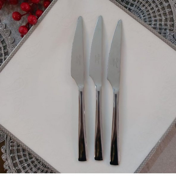 Seramikci 6lı Pasta Bıçağı Platin - Resim 2
