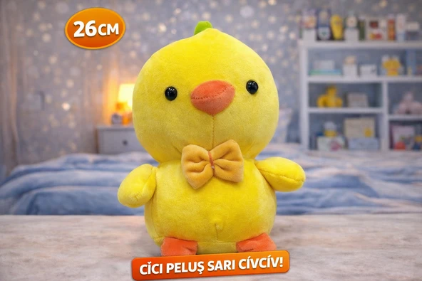 Peluş Sarı Civciv 26 CM Yumuşacık Sevimli Oyuncak ürün görseli 1