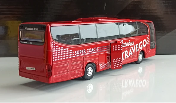 Dianomi 1:64 ölçek/ Mercedes Benz Travego yolcu otobüsü metal - Resim 2