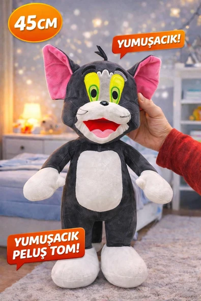Peluş Tom 45 CM  Yumuşacık Sevimli Karakter Oyuncak ürün görseli 1